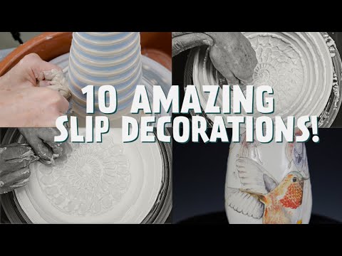10 Ways To Decorate With Slip! TIPS TO ENHANCE YOUR POTTERY!