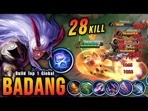 28 Kills!! Monster Offlane Badang Insane Attack Speed Build - Build Top 1 Global Badang ~ MLBB