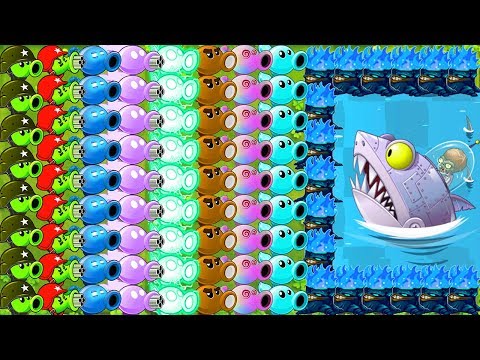 Plants vs Zombies 2 Mod - ALL PEA & TORCHWOOD POWER-UP vs BIG WAVE BEACH FINAL BOSS