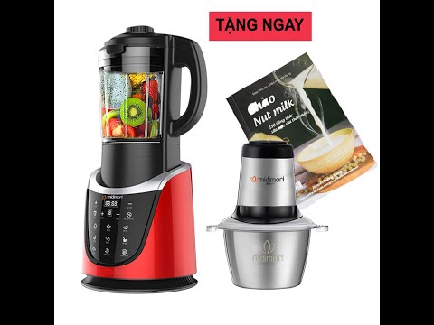 Mua Máy làm sữa hạt đa năng Midimori MDMR-369 TẶNG NGAY Máy xay thịt inox Midimori GC-24338 - YouTube