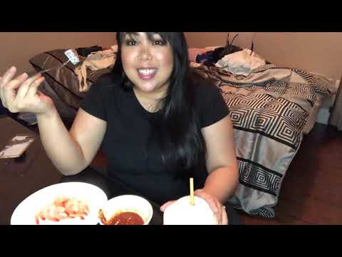 MUKBANG SHRIMP COCKTAIL & FRUITS