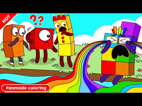 What Happened NB 7 is Crying Out Rainbows? Numberblocks Fanmade Coloring Story