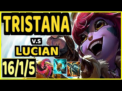 EVANRL (TRISTANA) vs LUCIAN - 16/1/5 KDA BOTTOM ADC GAMEPLAY - NA Ranked DIAMOND