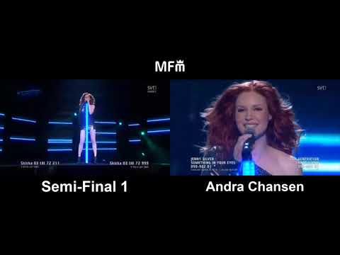 Jenny Silver - Something In Your Eyes (Melodifestivalen 2011) Split-Screen