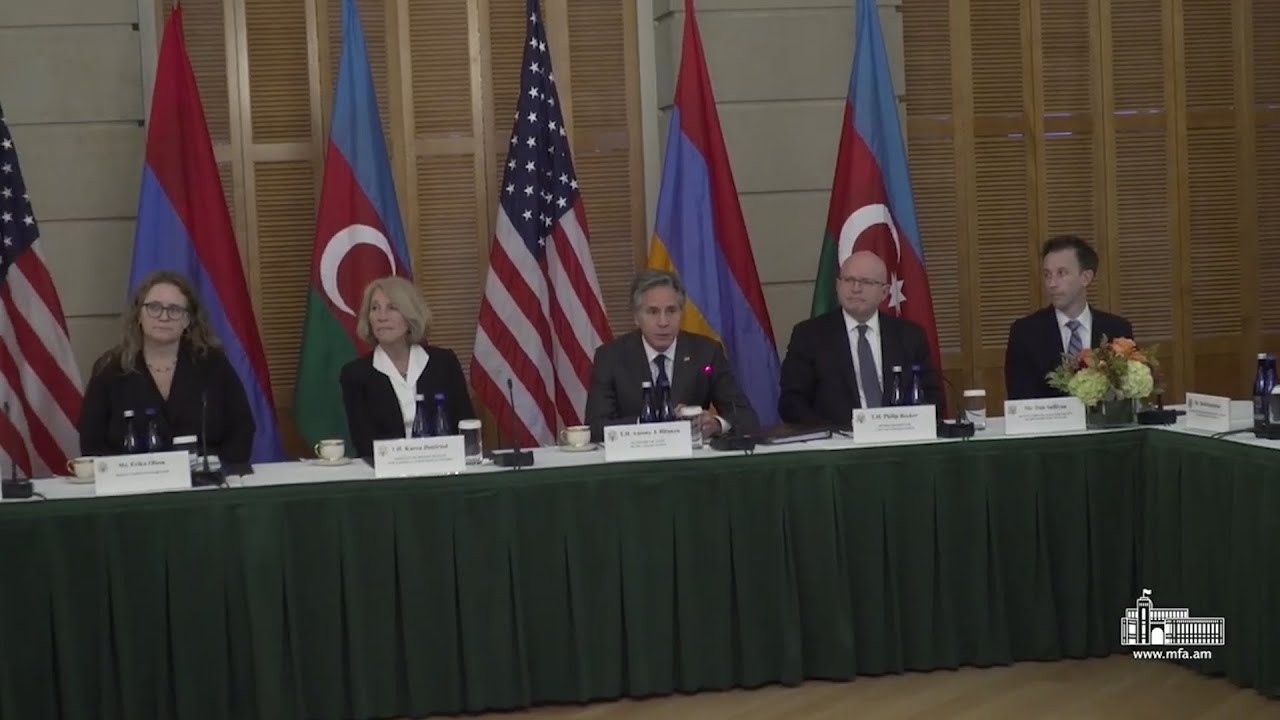 Հայաստանի ԱԳ նախարարի, ԱՄՆ պետքարտուղարի և Ադրբեջանի ԱԳ նախարարի հանդիպումը