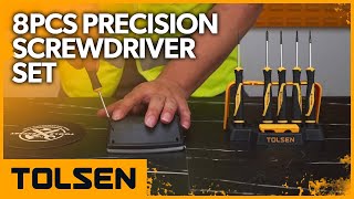 Video de Juego de destornilladores de precisión Tolsen de 8 piezas