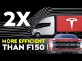 INSANE Tesla Semi Truck Efficiency Explained 2X FORD F 150