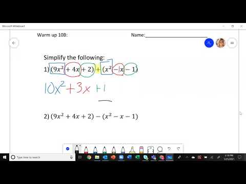 WU10 Simplifying polynomials
