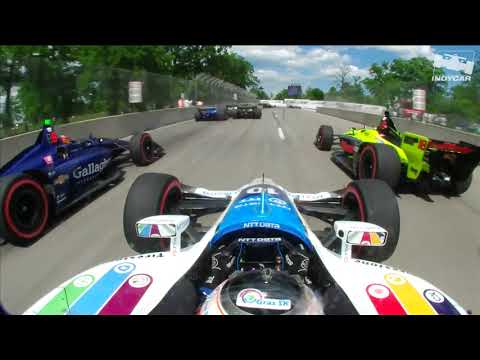 Lap 1 onboards from a WILD start at the 2019 Detroit Grand Prix