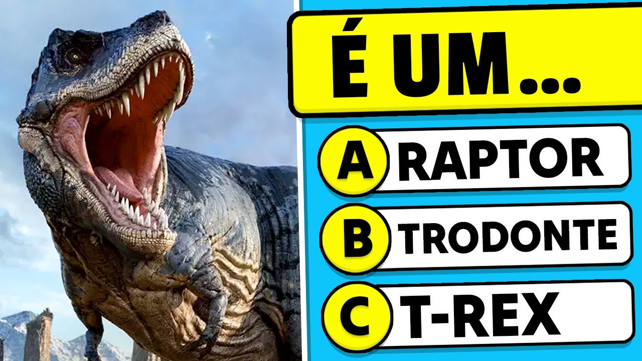 ADIVINHE QUAL É O DINOSSAURO 🦖🌋✅ 32 Perguntas de Conhecimento Geral sobre Dinossauros