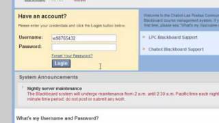 Logging into Blackboard