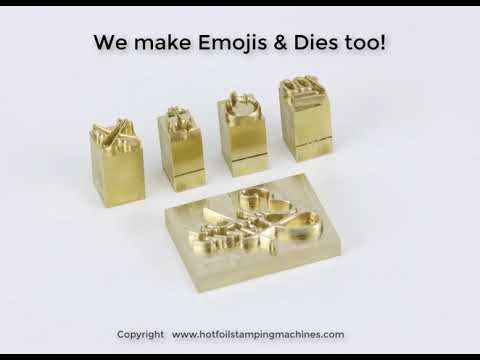 Hot Foil Stamping Machines. Brass Hot Foil Letters and Dies