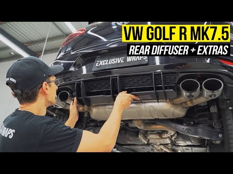 Volkswagen Golf R MK7.5 | Rear Flow Designs Diffuser + Extensions Install