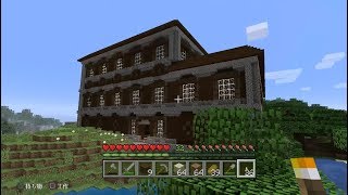 リンゴのマインクラフト＃４　「拠点の近くの大きな館」
