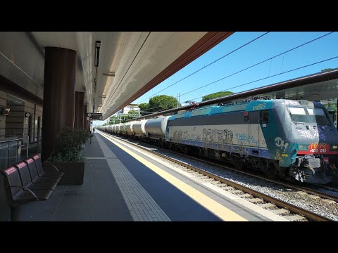 HD - E.405.015 MIR + carri cisterna Lotras sul MRV Faenza - Incoronata in transito a Riccione