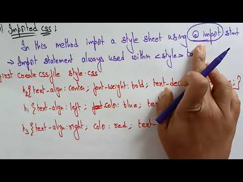 Inline style sheet html | Imported | Web Technology | Lec 17 | Bhanu Priya