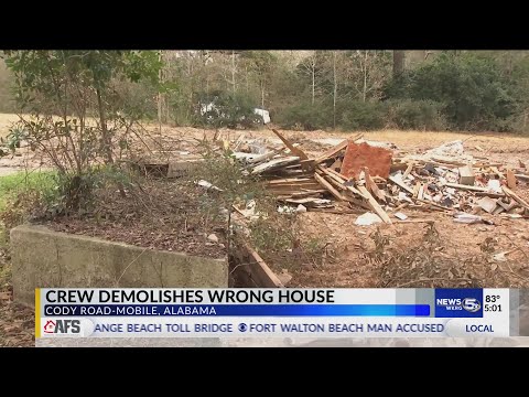 Crew Demolishes Wrong House