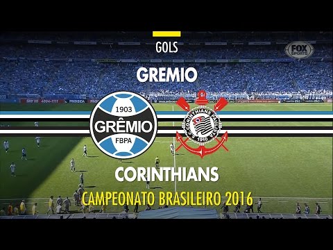 Gols - Grêmio 3 x 0 Corinthians - Brasileirão - 14/08/2016