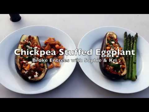 Chickpea Stuffed Eggplant