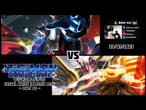 Digimon Card Game Casual Match Booster BT14 (part02) - Imperialdramon FM vs Four Great Dragons