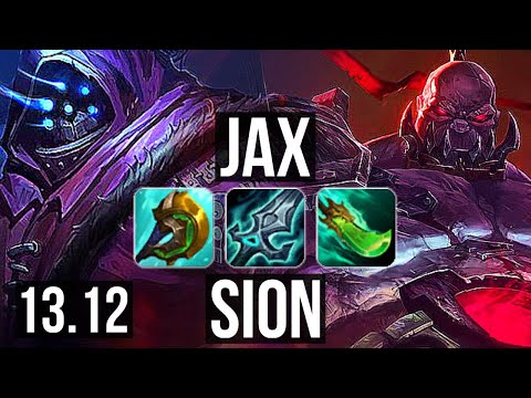 JAX vs SION (TOP) | 18/1/2, 10 solo kills, Legendary, 500+ games | EUW Master | 13.12
