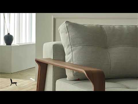 Ran Deluxe Excess Lounger Fabric Sofa Bed by Innovation Living Furniture