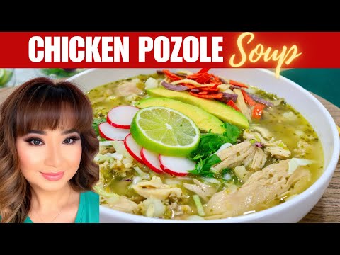 Mexican Green Chicken Pozole Soup | Pozole Verde