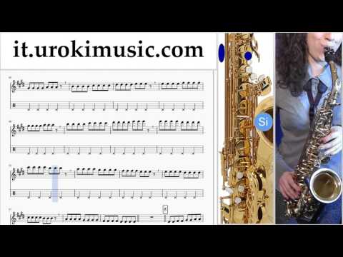 Lezioni di Sassofono Contralto Pink - Just Give Me A Reason Parte#1 Melodia Tutorial Spartito