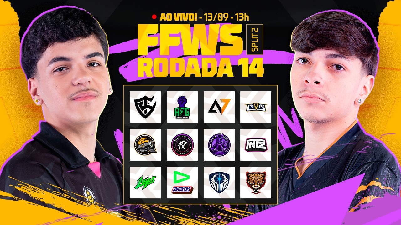 🔴 FREE FIRE AO VIVO: FINAL DA FASE 1 - FFWS BRASIL SPLIT 2 | RODADA 14
