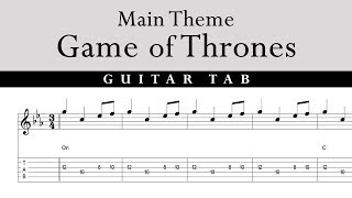 Game of Thrones - Guitar Tab Tutorial - Main Theme