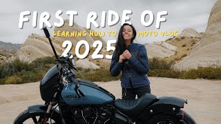 First Motorcycle Ride of 2025 on Indian Sport Scout - Learning How to Moto Vlog