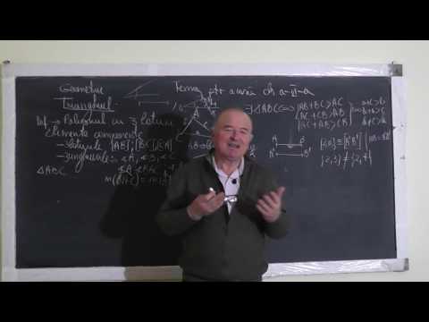 Lectia 1292 Triunghiul: elemente componente Cazuri de congruenta ale triunghiurilor Clasa 6