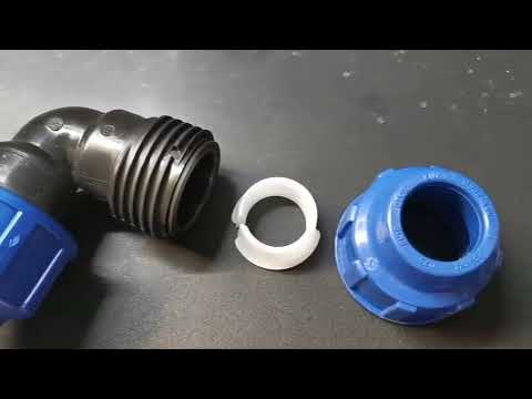 Raccord coudé à 90 degrés 25mm x 25 mm, Lot de 3 raccords coudés à 90° pour tuyau en polyéthylène PE