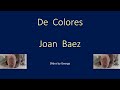 Joan Baez   De Colores  KARAOKE