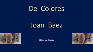 Joan Baez   De Colores  KARAOKE