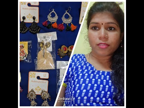 My earring collections/my favourite earrings/fancy earrings in english