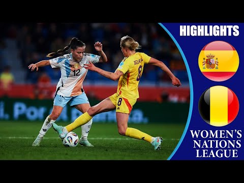 Spain vs Belgium || Extended Highlights || Women's Nations League 2025