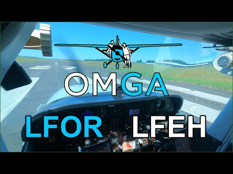 Chartres to Aubigny-sur-Nère Cessna 172 windscreen view