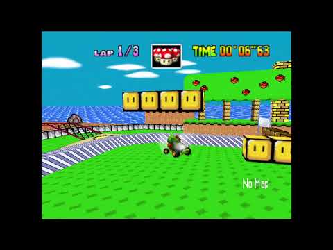 MK64 Amped Up SMW Raceway Shortcut lap 15.92