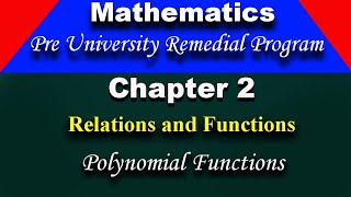 Download the video "Pre University Remedial program Maths chapter 2 | Relations and Functions | Polynomial Functions"