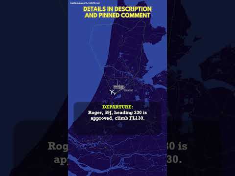 Lightning strike after takeoff. KLM E190 returns to Amsterdam #realatc #airtrafficcontrol #aviation