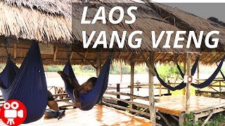 preview picture of video 'Walking Vang Vieng Riverside in Laos 2018 - 4K 60FPS HDR'