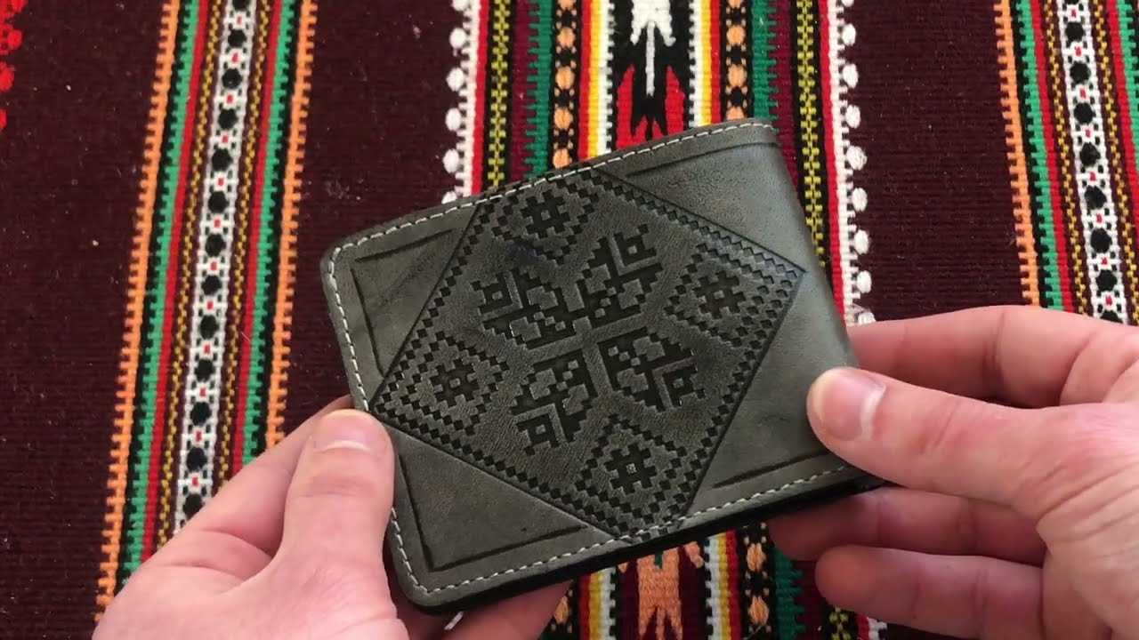 Handmade Minimalist Leather Wallet | Embossed Design 