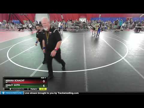 90 Lbs Round 1 - Ariana Schacht, WI Vs Hailey Goth, MN 2ee1