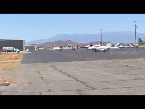 Bell 427 helicopter taking off at french valley n427bw