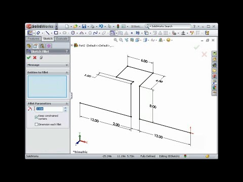 LearnSW for Advanced 02. 3D Sketching (Solidworks Tutorial)