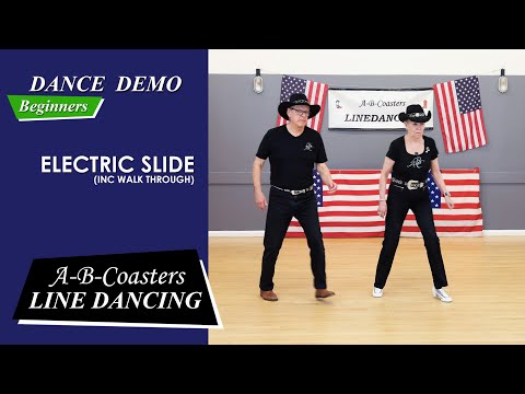 ELECTRIC SLIDE - Line Dance Demo & Walk Through