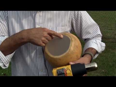 How to Heat-Shrink the Synthetic Drumhead for a Thunder Drum/Gourd.mpg