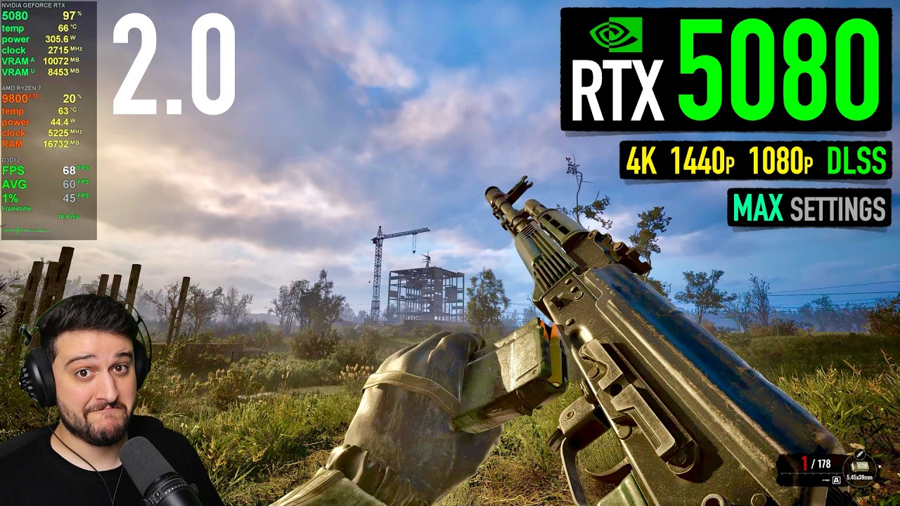 RTX 5080 - STALKER 2: Update 2.0 - 1080p, 1440p, 4K, DLSS