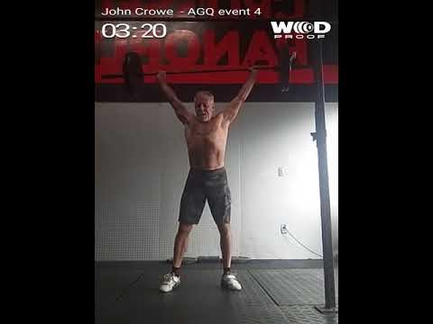 John Crowe 2018 CrossFit Games Age Group Qualifiers 55-59 event 4 2nd attempt